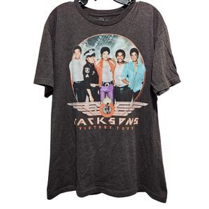 Jacksons Victory Tour Tee Large American Rag Graphic Band Shirt MJ Retro